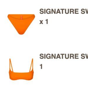 SIGNATURE SWIM Micro Scoop Bikini Top and Mid Coverage Bottoms